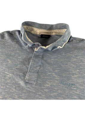 JOOP! Men's 100% Cotton Short Sleeve Polo Shirt Light Blue Heather • 2XL